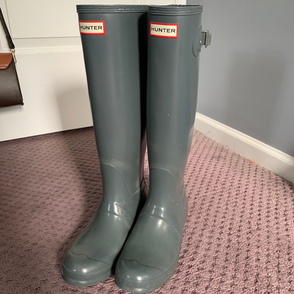 COPY - women’s grey hunter rain boots